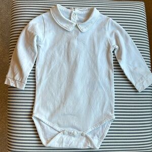 Tartine et chocolat boys white collared bodysuit